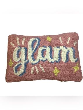 GLAM Hooked Pillow By Peking Handicrafts New